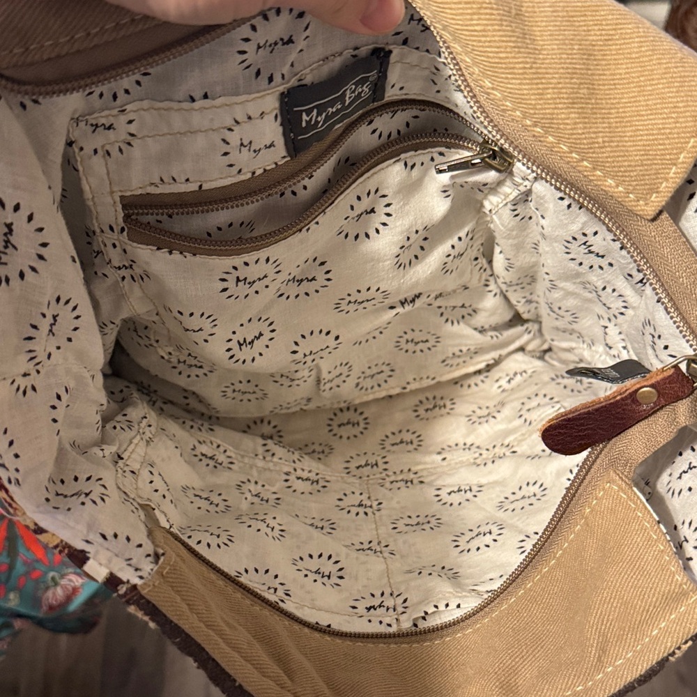 Tan and Brown Cowhide Myra Backpack - Picture 3 of 4